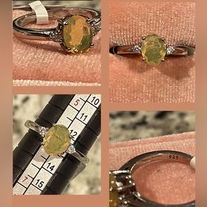 925 Dainty Natural Opal Ring Sz6 NWT